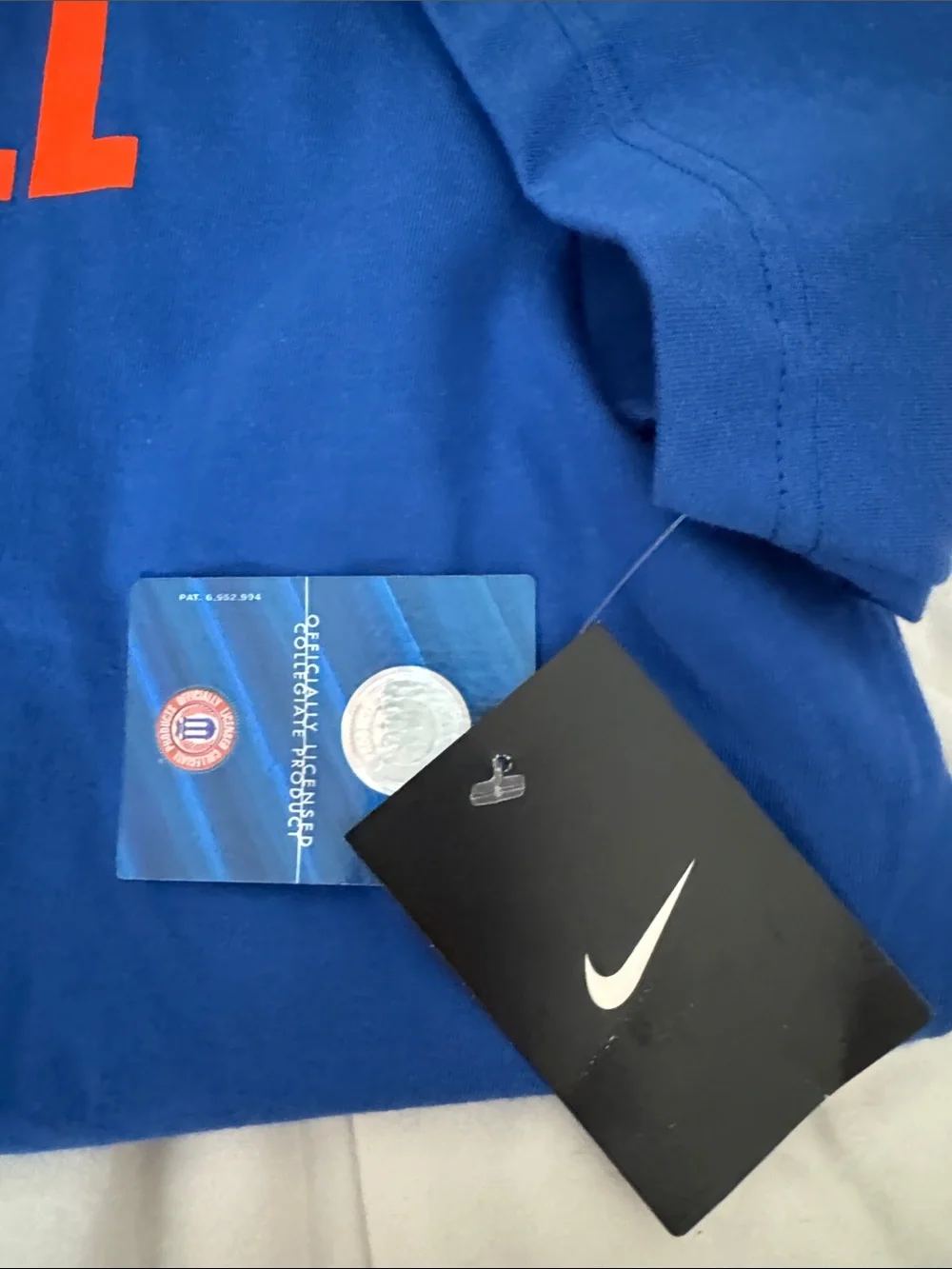 Nike Royal Blue Tee with Orange Florida Basketball Graphic